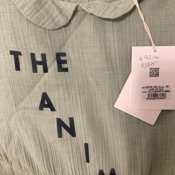 Peter pan collar muslin mint dress - Picture 4 of 6